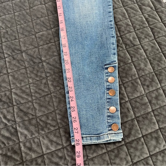 One Teaspoon Jeans Women’s 26 High Waist Preachers Button Hems Skinny Denim S - Picture 9 of 12